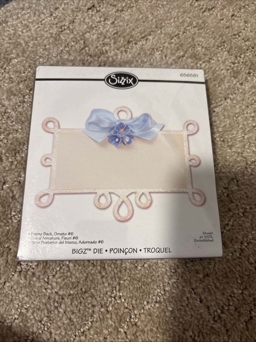 Sizzix Frame Back Ornate #6 6565812 Bigz Die